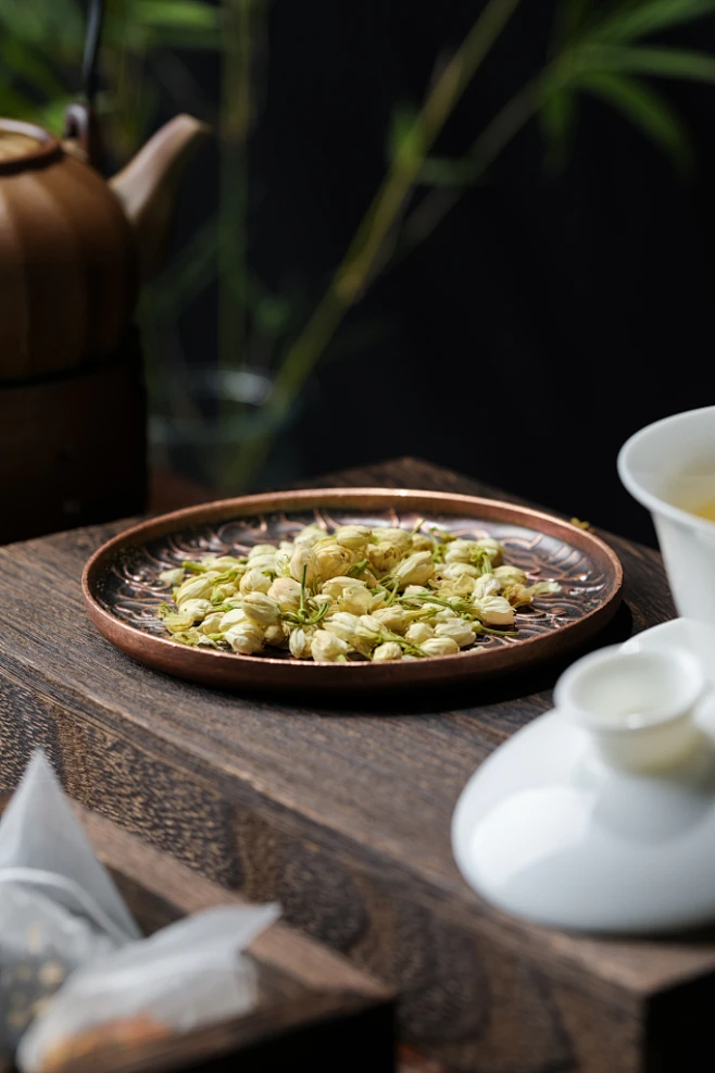 茉莉花茶茶道茶文化茶叶摄影图-花瓣网