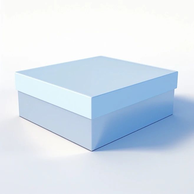 A square blue box si...