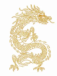中国龙素材元素AI图背景