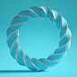 3D ILLUSTRATION  background mobius strip Spiral geometry circle ring