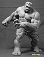 The Incredible Hulk（不可思议的绿巨人） by MonsterPappa. This is a 1/4 scale (approximately 20-21 inches tall) sculpture of The Incredible Hulk I did for Sideshow Collectibles._CGwall原画网