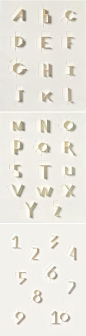俄罗斯设计师 Sonya Dyakova 为《今日雕塑》（Sculpture Today）设计的三维折纸字体。通过对于纸的切割和折叠，产生一个三维的空间，纸张本身没有色彩，通过光影产生字体的边缘轮廓，从而变得容易阅读。每个字母都具有不同的形状，但深度保持一致。 #色彩#