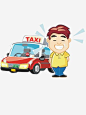 出租车图片png免抠素材_新图网 https://ixintu.com 出租车 卡通出租车 卡通元素 出租车司机 装饰图案