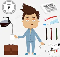 刚刚起床 页面网页 平面电商 创意素材