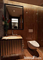 新古典风格个性新潮主卫生间洗手盆镜子单色地砖室内装修效果图片