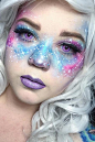 Galaxy Makeup Looks And#8211; Creative Makeup Ideas for Extraordinary Girls ★ See more: http://glaminati.com/galaxy-makeup-looks/
