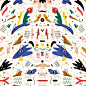 ROAR! Scarfs : I illustrated this chiffon scarfs for a personal brand I´m starting called ROAR!Just wanted to make textile design more fun. Enjoy!