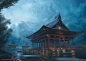 Sky Temple, Chris Ostrowski : One of the cards for boardgame Tides of Time, copyright Portal Games