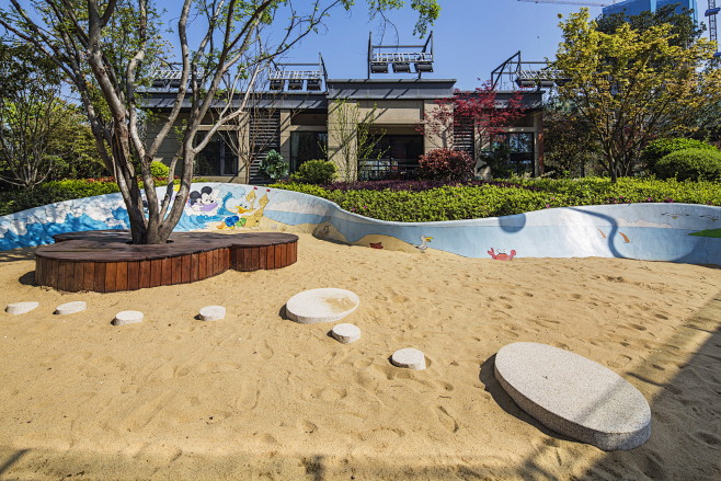 长沙万科魅力之城现代自然展示区样板区儿童沙坑景观设计sed新西林