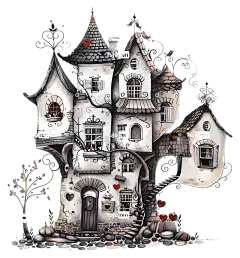 爱情设计哥特式豪宅山顶豪宅塔花园-森林山上的哥特式豪宅