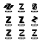 z 字母logo标志矢量图素材