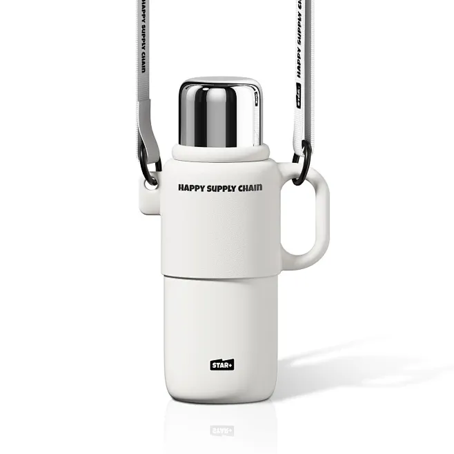 40oz Stainless Steel Tumbler With Handle – Insulated Travel Mug, Leak Proof Lid & Straw