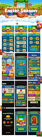 royal match Easter UI/UX UI ui design mobil game mobil game art easter pass