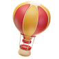 3D Air Balloon Illustration