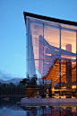 architecture blue hour CGI design digital architecture exterior glass pavillion real estate Renderings