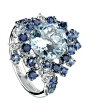 white gold, diamond, blue sapphire and aquamarine ... | Sparkly things