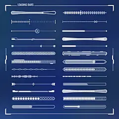 科技赛博可视化HUD未来边框线条游戏元素仪表盘AI矢量素材图案 (37)