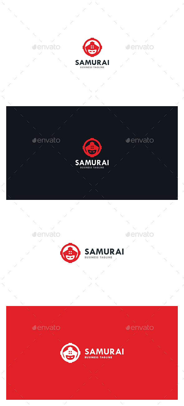 武士的标志——符号标志模板Samurai Logo - Symbols Logo Templates亚洲、博客、品牌、品牌、卡通人物,创造 ...