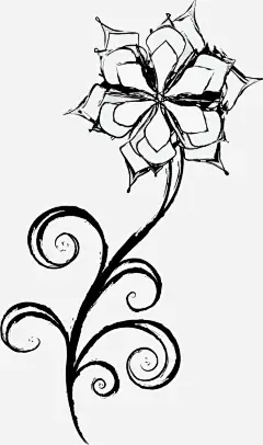 简笔画一朵花高清素材 一朵花 一枝花 花 免抠png 设计图片 免费下载