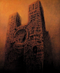                                                     #插画狂想# 波兰艺术家Zdzisław Beksiński，这位画家对死亡的表达，在整个世界无人出其左右，他的个人经历也是坎坷，因车祸后脑部受到创伤深度昏迷了六周，醒来后就开始创作这些稀奇古怪的画作，他自己称是他被围于生死之间时看到的情景，1998年，他的妻子去世；1999年，他的儿子在家自杀，2005年， ​​​​...展开全文c                                   