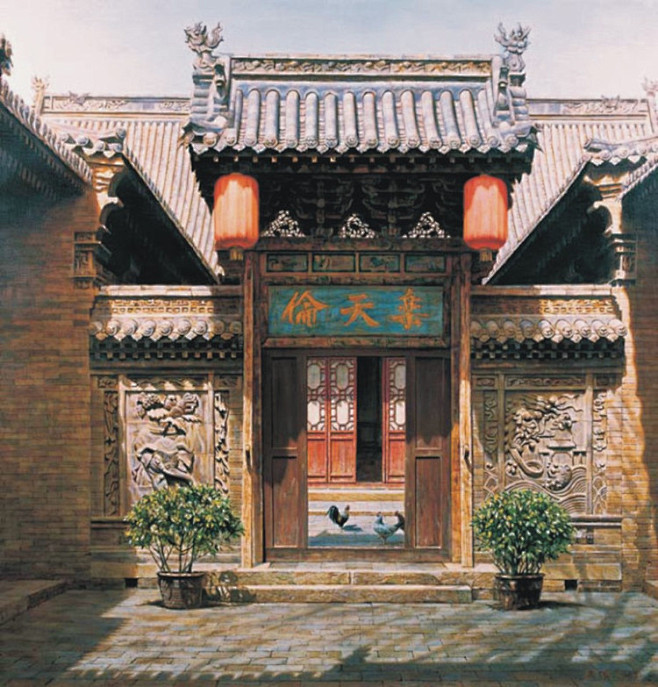  油画家萧鹏作品 ----《家园的痕迹》...