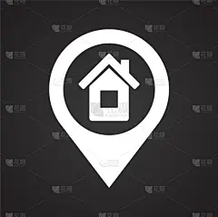 黑色背景,住房,图标,旅途,商务,公路,品牌名称,车站,联系