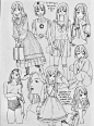 抓取动态线稿速途练习
.
人物插画设计师
.
rinotuna
.
手绘人物速写必备素材 ​​​​