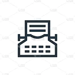 输入矢量图标孤立在白色背景。轮廓，细线打字图标，用于网站设计和移动，应用程序开发。细线打字轮廓图标矢
