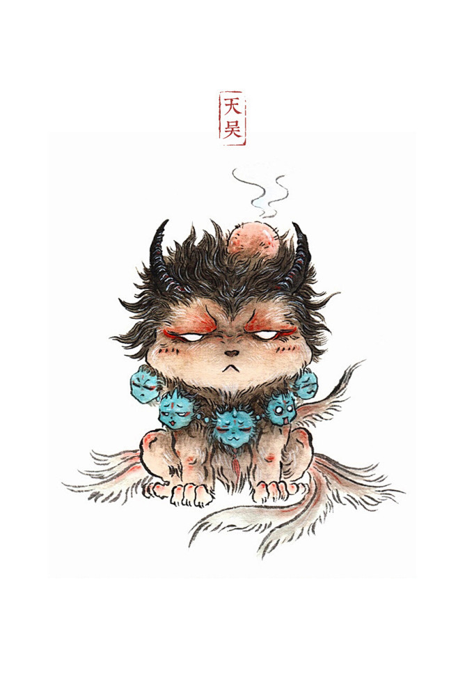 山海经天吴有夏州之国有盖余之国有神人八首人面虎身十尾名曰天吴