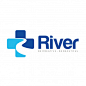 Letter r for river health care and medical logo Premium Vector