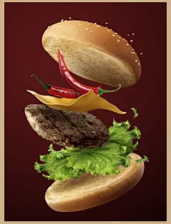 复古美食美式汉堡产品海报宣传牛肉鸡蛋芝士汉堡海报矢量设计素材-淘宝网