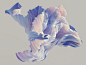 3D creative ILLUSTRATION  inspiration organic pastel flow underwater abstract pink