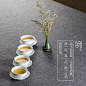 茶香记 无光白瓷茶盏 脂白功夫茶杯 功夫茶具 品茗杯 个人杯-淘宝网