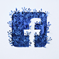 Paper Facebook Logo : Paper art. Facebook logo