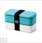 法国 Monbento 原味双层便当盒/餐盒/饭盒 淡蓝色 原创 设计 新款 2013 正品 代购