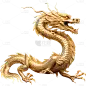 龙年春节3D金属龙中国龙元素