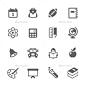 简单的回学校图标——网络图标Simple Back To School Icons - Web Icons艺术、原子,背包,贝尔,黑板上,书,巴士,计算器,日历,化工、教育、地理、全球,毕业后,图标,学习数学,笔记本,画笔,调色板,钢笔,铅笔,学校,科学,集,研究中,符号,大学,矢量 art, atom, back, backpack, bell, blackboard, book, bus, calculator, calendar, chemical, education, geography, gl