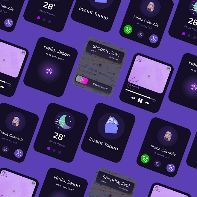 Smart Watch Face UI Design :: Behance-花瓣网