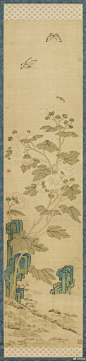 织绣服饰 | 清乾隆緙丝花卉掛屏（二），台北故宫博物院藏。
