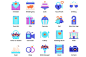88个婚礼策划相关图标素材下载88 Wedding Flat Icons插图(1)