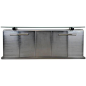 1stdibs Sideboard - Belgium 1990 Belgian Hollywood Regency Stainless Steel, Glass