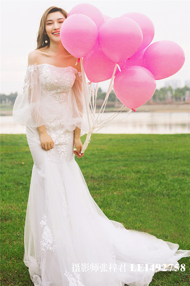 幸福粉色系 婚纱照