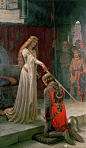 若论19世纪中世纪和摄政时代题材的油画，首推埃德蒙·布莱尔·莱顿（1852-1922）。 ​​​​