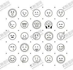 线性表情包 【酷图网】表情符号,表情派对,Q版表情,聊天表情包,难过,开心,沮丧,眩晕,吃惊,坏笑,喜欢,大笑,卖萌,调皮,难受,爱心,愤怒,眼镜,好吃,装酷,表情,表情包,眨眼睛,星星,疑问表情,卡通表情包,可爱表情,幼儿园素材,表情素材,么么哒,萌萌哒,笑脸,卡通笑脸,QQ表情,微信表情,各种表情,表情头像,表情元素