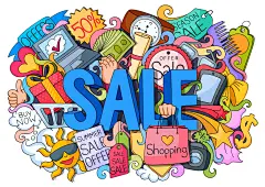 时尚潮流立体墙绘涂鸦手绘夏天促销音乐购物派对eps矢量设计素材-淘宝网