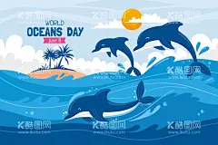 海豚跳水海洋日元素全国海洋日  - 源文件下载【酷图网】海底世界,海底,海底插画,卡通海底世界,世界海洋日,海底世界背景,海洋背景,海洋日素材,海洋日插画,海洋日元素,矢量,插画,插图,元素,素材,海洋日海报,全国海洋日,宣传,海洋馆,水族馆,海洋生态,海洋节,海洋动物,保护海洋,海洋日展板,海洋生物,海豚,跳水,椰子树,椰树,小岛,海岛,跳出,海面