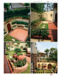 别墅庭院,庭院景观,花钵,台阶式水景