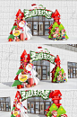 圣诞节美陈圣诞节快乐超市美陈商场美陈PD