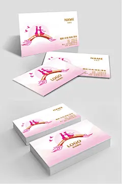 婚庆婚礼婚介飘带名片
