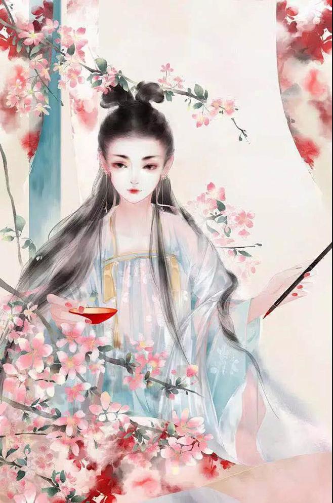 来自插画师菲怡古风仙女插画  关注公众号...